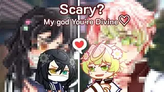 scary my god you're divine 💗 ||Ft.obanai/ mitsuri/ obamitsu || { genderbend AU } kny AU/ DS
