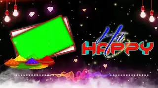 Holi green screen video 2023 new | Happy holi green screen new