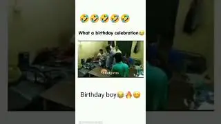 What a birthday celebration 🤣😂 #shorts