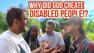 Why did God create Disabled people!? Mansur Vs Arab Atheist? | Speakers Corner | Hyde Park