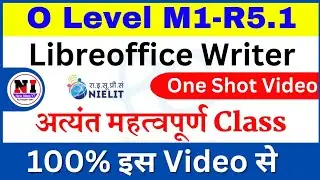 M1-R5.1: Libreoffice Writer Important Class |M1-R5 Most important questions