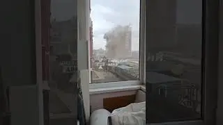 Irpen, Ukraine. Russian bombardment of an apartment building