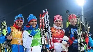 Женская эстафета биатлон Сочи 2014 Россия серебро 21.02.2014