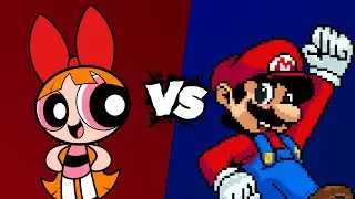 MUGEN Battle - Blossom vs Mario