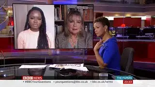 BBC News Blooper: Presenter caught making signal to mute mic (2021)