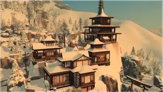 🗻Школа альпинизма в деревне Комореби|Sims 4|NoCC|Speed Build|Mountaineering School|JAPANESE VILLAGE🗻