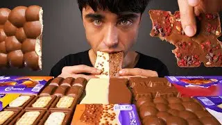 ASMR Milka Chocolate Party 5 Flavors Mukbang Eating Sounds | McBang ASMR