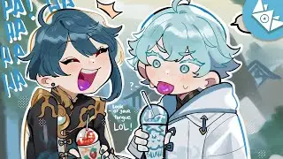 [Xingyun] Sharing Slushies | Genshin Impact Comic Dub | Crownie