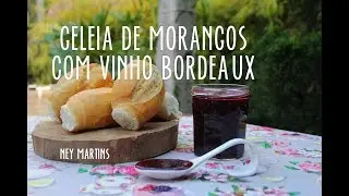 Geleia de morangos com vinho bordeaux