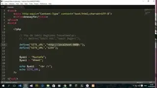 PHP - Sabit Değişken Tanımlamaları (Define)