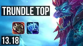 TRUNDLE vs JAX (TOP) | Rank 4 Trundle, 800+ games, 1.2M mastery | KR Master | 13.18