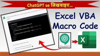 How to Use AI ChatGPT to Write Excel Macros | Create Macros with ChatGPT 