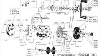 AMBASSADEUR 4600CB. despiece. Reel catalog parts 85-1