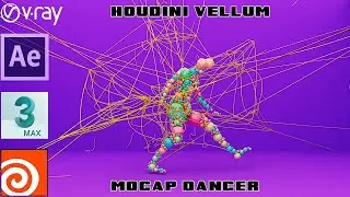 Houdini, 3ds Max & After Effects | Mocap String Dancer
