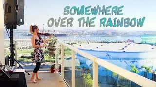 Somewhere Over the Rainbow - Violinist Marta Z Plays Sunset Balcony Concert for Neighbors