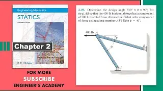 2-19 | Hibbeler Statics 14th Edition (Chapter 2) | Engineers Academy
