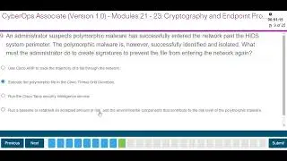 Modules 21 - 23 Cryptography and Endpoint Protection Group Exam - CyberOps 1.0
