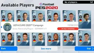 Pes 2020 || FREE SCOUTS 11*5 || Germany || FREE REWARDS
