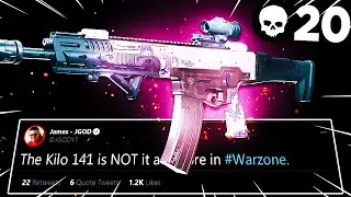 20 KILLS SOLO! Why did they NERF the KILO 141 in WARZONE? - Cold War Warzone