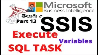 SSIS Part 13 : Execute SQL Task in Telugu || SSIS Variables ||MSBI Tutorials