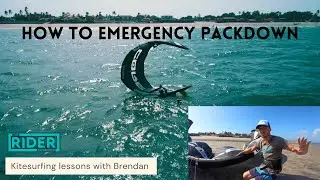 Kitesurfing Lessons - Emergency Pack Down / Self Rescue safety video