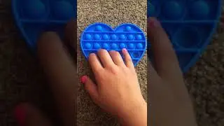Blue heart pop it
