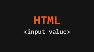 Input Value Attribute HTML Example