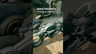 Riding a motorcycle in Ghostrunner 2 