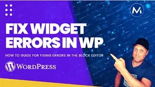 Fix errors in the Widget Screen of WordPress