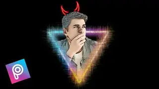 PicsArt Neon Blur Triangle | Tutorial