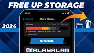 Remove cache on iphone | Clear cache | Free Up Storage | iPhone | iOS | Malayalam