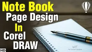 CorelDRAW || How to Design Notebook page Design in coreldraw - 2019