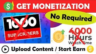 No 1000 Subscriber No 4000 Watch time Just 1 Minitue Monetization | Monetization |Quora Monetization