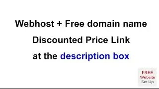 Discount link for website host and domain at the description