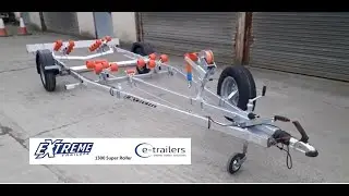 EXT 1300kg braked super roller boat trailer with 24 rollers from Extreme available from e-trailers