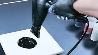 Black Flowers - Dutch pour Painting idea