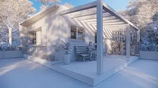 21 x 24 small house plan | 2BHK House Design in Sketchup 3D rendering in Enscape | MDS | Civil Cube