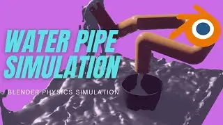 Simulate water through a pipe into a cup blender 2.9