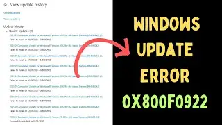Fix Windows Update Error 0x800f0922