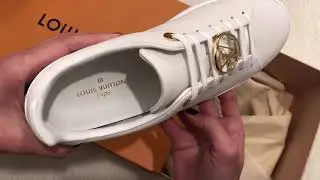 Louis Vuitton White and Gold Sneakers Unboxing