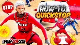 THE BEST DRIBBLE ANIMATIONS TO QUICKSTOP IN NBA2K25! ADVANCED QUICKSTOP TUTORIAL W/HANDCAM in 2K25!