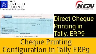 Cheque Printing in Tally ERP in Hindi || Cheque Printing Configuration in Tally.ERP9