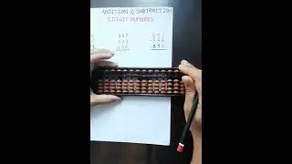 3 digits addition and subtraction on 🧮 Abacus.