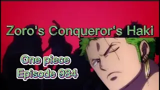 Roronoa Zoro used CONQUEROR HAKI reaction mashup episode 984