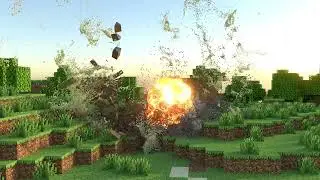 blender minecraft explosion with physic