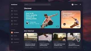 Responsive Skateboard Video Platform Website With Source Code | Website Design Using HTML CSS & JS