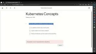 Kubernetes Concepts Quiz Answers| Getting Started with Google Kubernetes Engine| Google Cloud Skills
