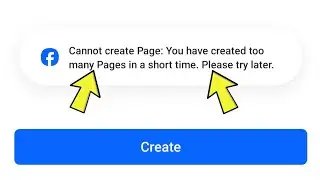 Cannot create Page You have created too many Pages in a short time Please try later