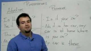 English Grammar - Possessives Adjectives x Possessives Pronouns