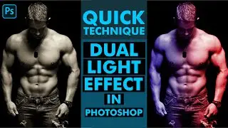 Dual lighting effect in Photoshop | Photoshop Tutorial